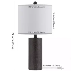 Hot Kirklands Home Dark Gray Textured Nori Table Lamp White
