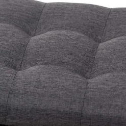 New Kirklands Home Dark Tufted Contemporary Storage Bench Gray