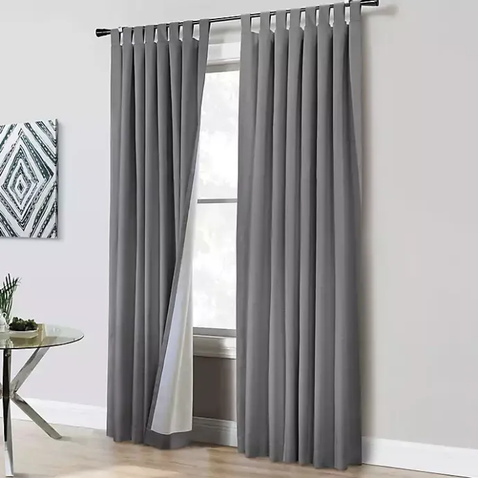 Outlet Kirklands Home Dark Ventura Blackout Curtain Panel, 95 in. Gray