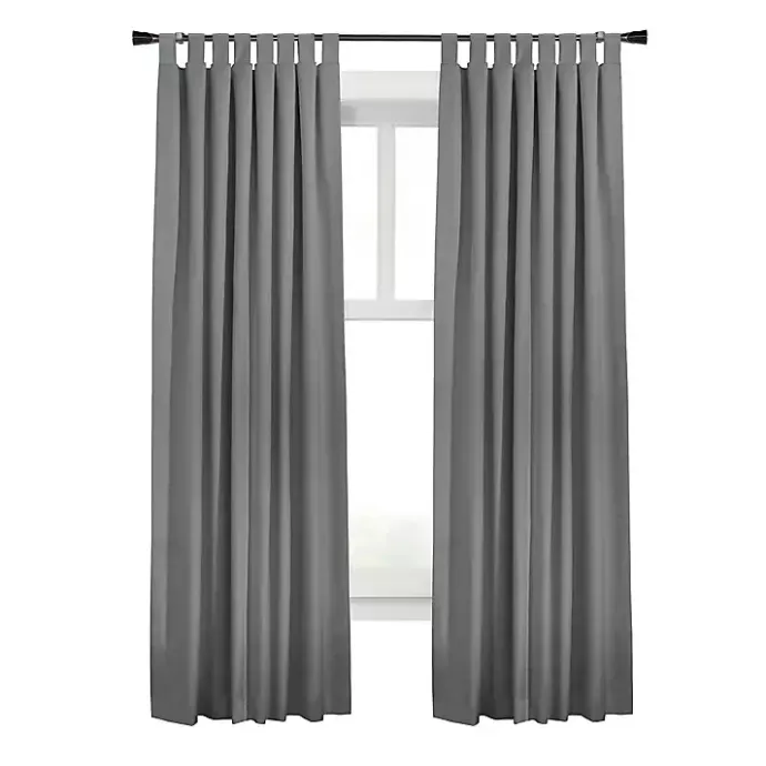 Outlet Kirklands Home Dark Ventura Blackout Curtain Panel, 95 in. Gray