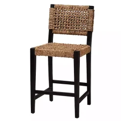 Online Kirklands Home Dark Mahogany Lattice Counter Stool Brown