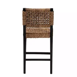 Online Kirklands Home Dark Mahogany Lattice Counter Stool Brown