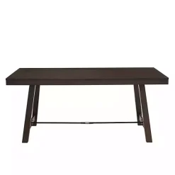 Kirklands Home Dark Oak Wood Rustic Dining Table