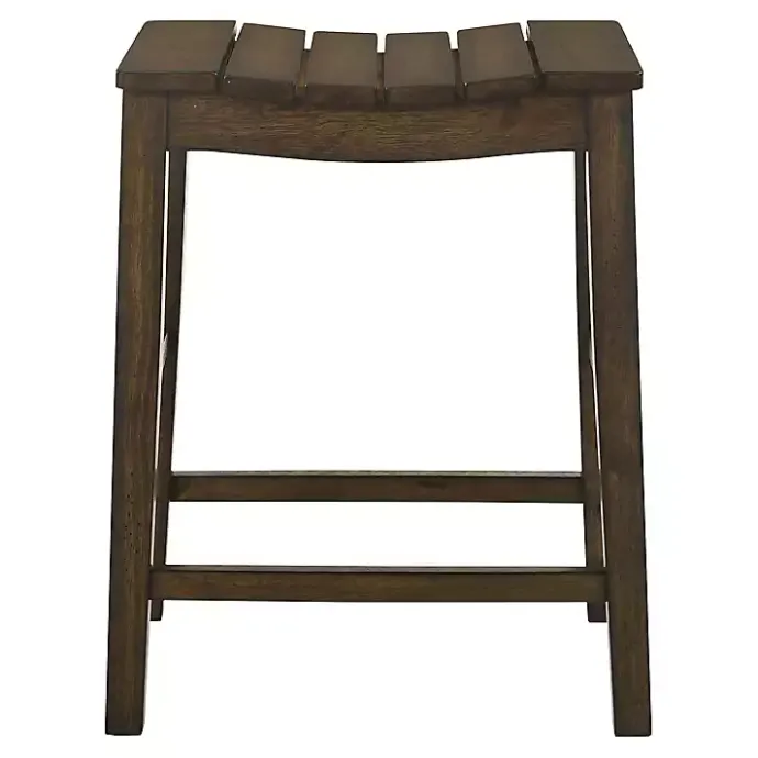 Sale Kirklands Home Dark Oak Wood Whitcombe Counter Stools, Set of 2 Brown