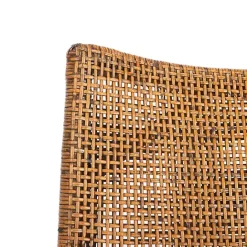 Best Kirklands Home Dark Rattan and Mahogany Gianni Accent Chair Brown