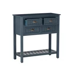 Outlet Kirklands Home Dark Teal Beadboard Console Table Blue
