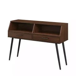 Sale Kirklands Home Dark Walnut 2-Drawer Henry Console Table Brown