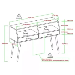 Sale Kirklands Home Dark Walnut 2-Drawer Henry Console Table Brown