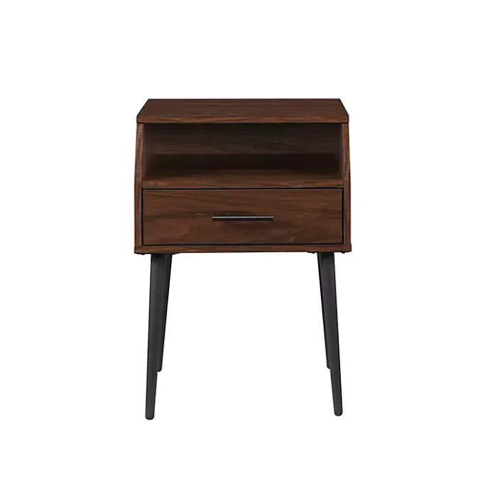 Outlet Kirklands Home Dark Walnut Open Storage Accent Table Brown