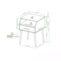 Outlet Kirklands Home Dark Walnut Open Storage Accent Table Brown