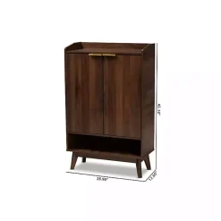 Outlet Kirklands Home Dark Walnut 5-Shelf Wooden Shoe Cabinet Brown