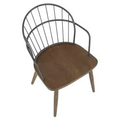 Hot Kirklands Home Dark Walnut Wood Spindle Dining Chairs, Set of 2
