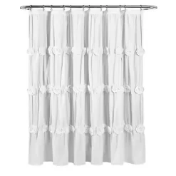 Clearance Kirklands Home Darla Floral Shower Curtain White
