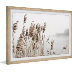 Outlet Kirklands Home Deckled Lakeside Grass Framed Art Print