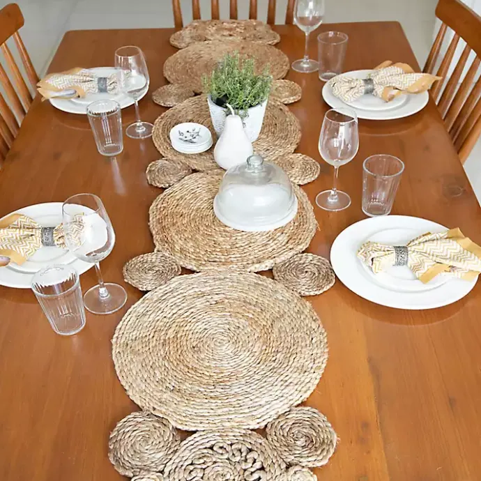 Discount Kirklands Home Decorative Braided Jute Table Runner Tan