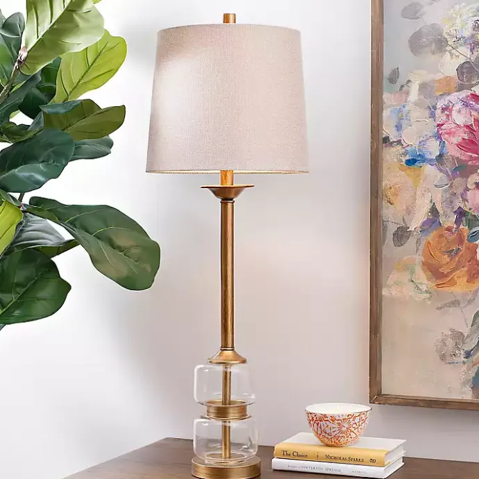 Online Kirklands Home Deep Gold Glass Orb Buffet Lamp Tan