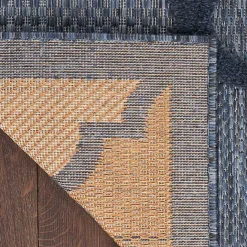 Kirklands Home Deep Navy Trellis Outdoor Area Rug, 4x6