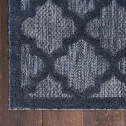 Kirklands Home Deep Navy Trellis Outdoor Area Rug, 4x6
