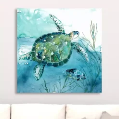 Online Kirklands Home Delray Sea Turtle I Giclee Canvas Art Print Blue