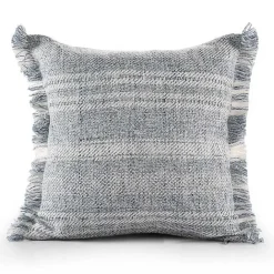 Sale Kirklands Home Denim Contemporary Stripe Outdoor Throw Pillow