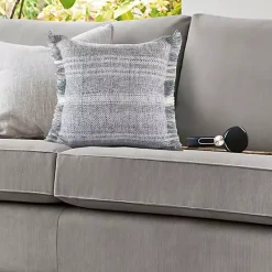 Sale Kirklands Home Denim Contemporary Stripe Outdoor Throw Pillow