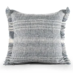 Sale Kirklands Home Denim Contemporary Stripe Outdoor Throw Pillow