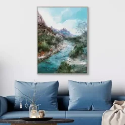 Discount Kirklands Home Desert Blues Framed Canvas Art Print
