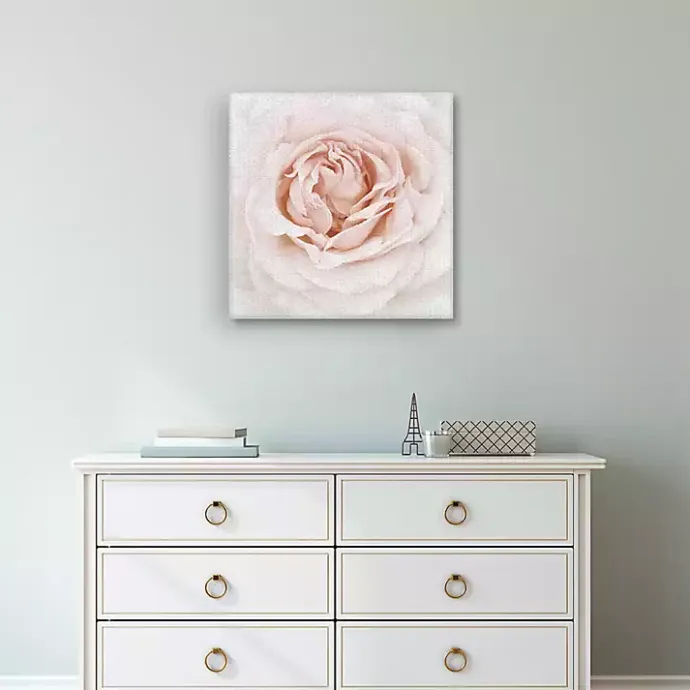 Clearance Kirklands Home Dewdrop Rose Canvas Art Print Pink