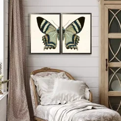 Hot Kirklands Home Diptych Butterfly Framed Art Print, Set of 2