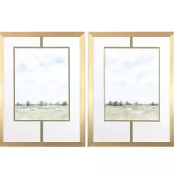 Outlet Kirklands Home Distant View Framed Art Prints, Set of 2 White