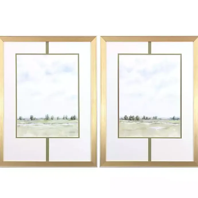 Outlet Kirklands Home Distant View Framed Art Prints, Set of 2 White