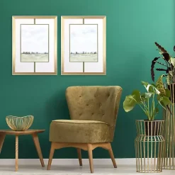 Outlet Kirklands Home Distant View Framed Art Prints, Set of 2 White