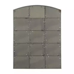 Online Kirklands Home Distressed Metal Windowpane Arched Mirror Black