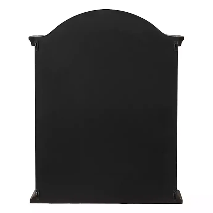 Kirklands Home Distressed Black Wood Wall Cabinet