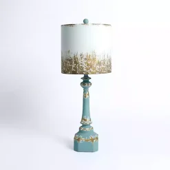Online Kirklands Home Distressed Blue Painted Metal Shade Table Lamp