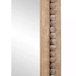 Outlet Kirklands Home Distressed Brown Beaded Wall Mirror