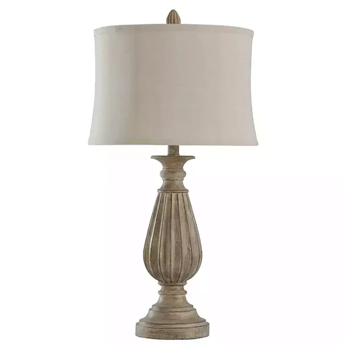 Online Kirklands Home Distressed Brown Spindle Table Lamp Tan
