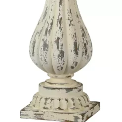 Kirklands Home Distressed Cream Resin Table Lamps, Set of 2 Ivory