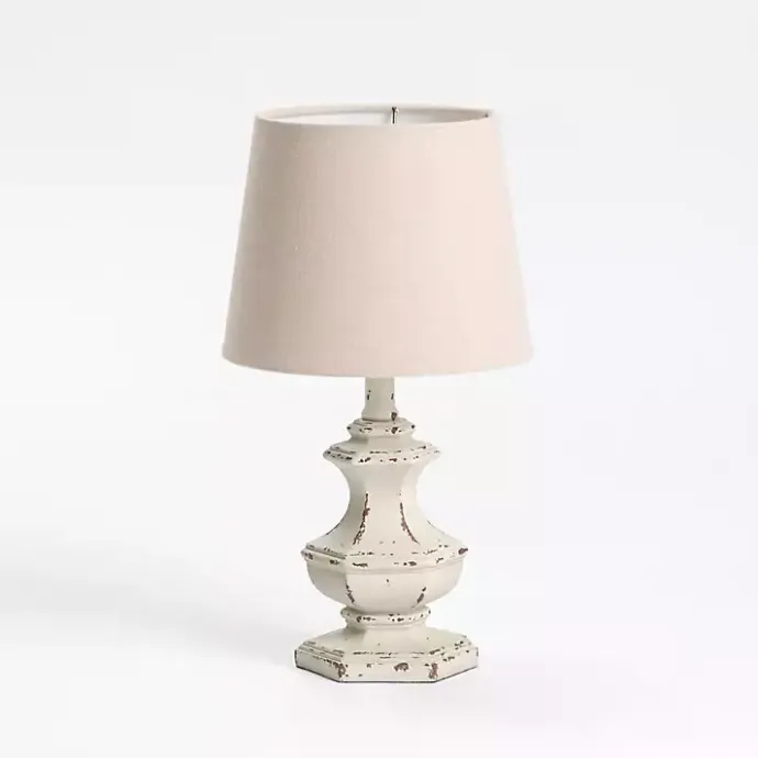 Online Kirklands Home Distressed Cream Sculpted Urn Table Lamp Tan