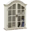 Kirklands Home Distressed Cream Wood Wall Cabinet