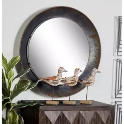 Sale Kirklands Home Distressed Galvanized Curved Framed Mirror