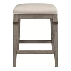 Kirklands Home Distressed Gray and Beige Counter Stool
