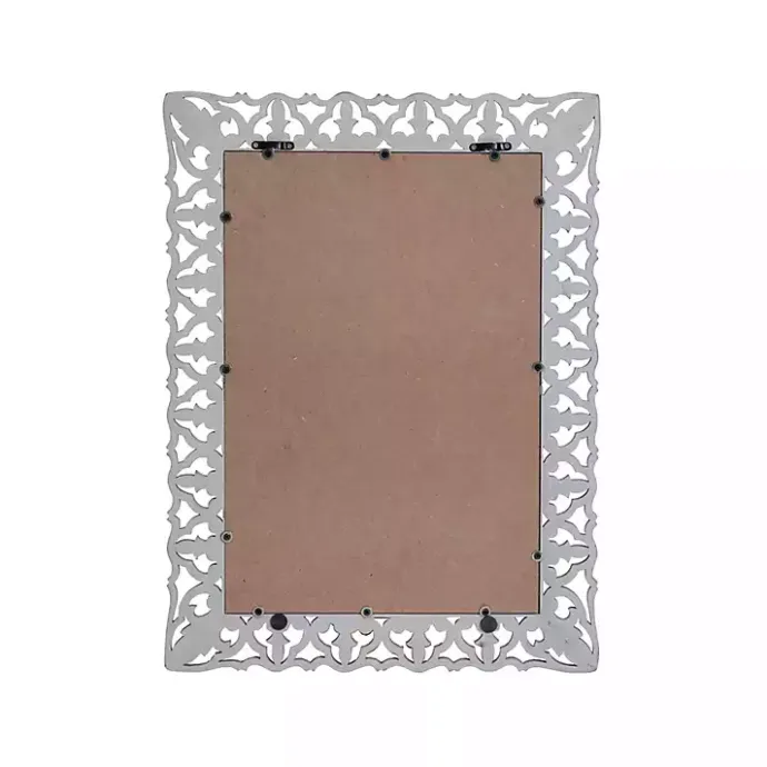 Hot Kirklands Home Distressed Gray Botanical Rectangle Wall Mirror
