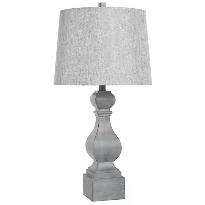 Outlet Kirklands Home Distressed Traditional Baluster Table Lamp Gray