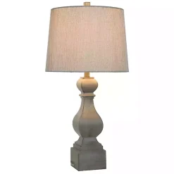 Outlet Kirklands Home Distressed Traditional Baluster Table Lamp Gray