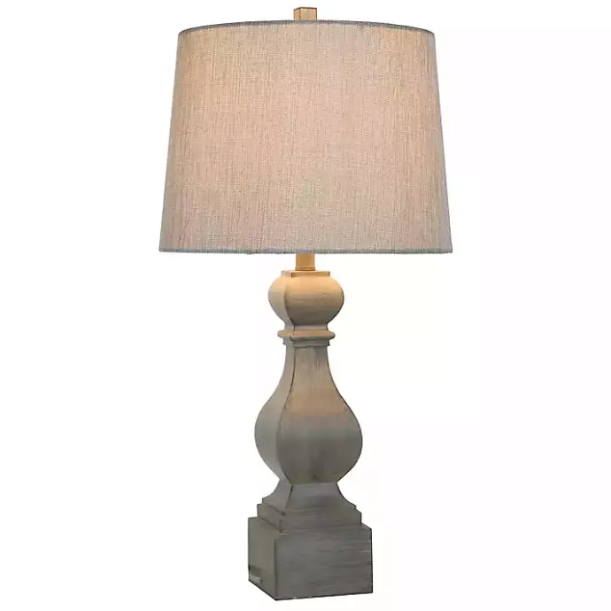 Outlet Kirklands Home Distressed Traditional Baluster Table Lamp Gray