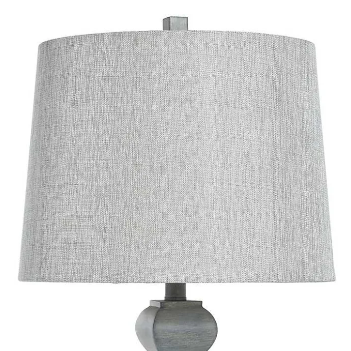 Outlet Kirklands Home Distressed Traditional Baluster Table Lamp Gray