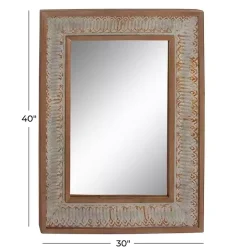 Discount Kirklands Home Distressed Gray Wood Rectangular Wall Mirror