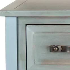 Sale Kirklands Home Distressed Light 3-Drawer Console Table Blue
