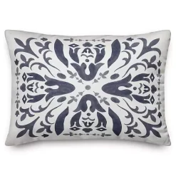 Kirklands Home Distressed Navy Outdoor Pillow